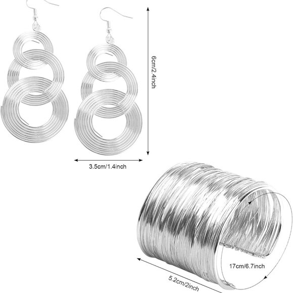 Chic 4-Piece 70s Disco Accessory Set: Bracelet, Sunglasses & Jewelry for Parties - Picture 2 of 6